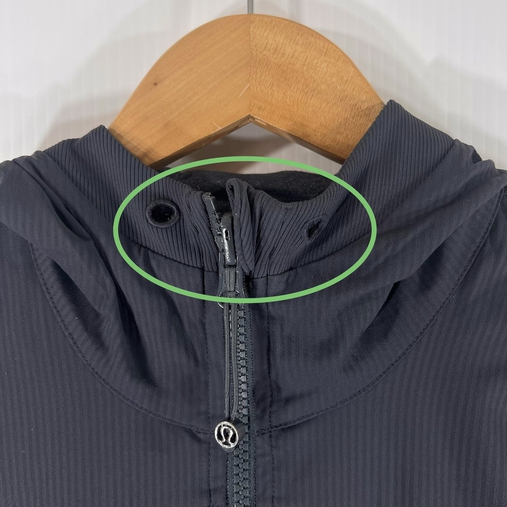 Lululemon Dance Studio Jacket Size 8 Gray Reversable Hoodie Full Zip *READ* - Picture 4 of 13